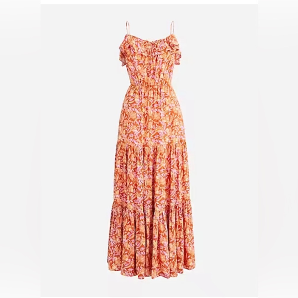 Jcrew orange summer dress size 2x